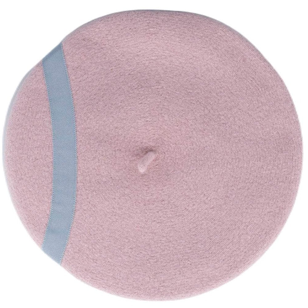 Powder Pink Hat Lacerise Powder Pink Graphic Beret