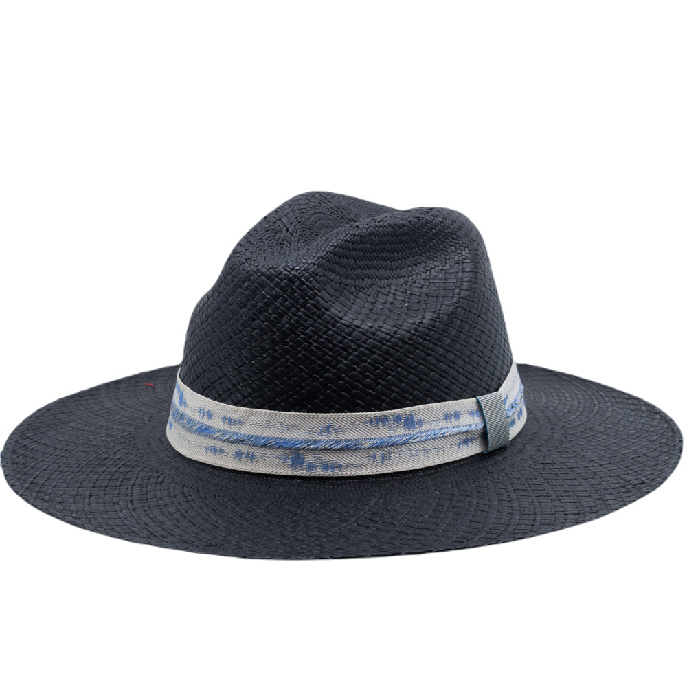 Chapeau Panama Arizona Noir-bleu