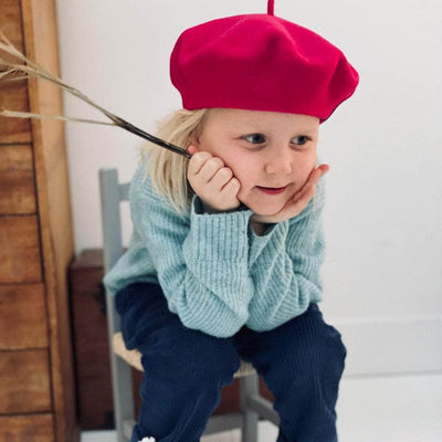 Lacerise-sur-le-chapeau Fuschia / TU Béret enfant fuschia