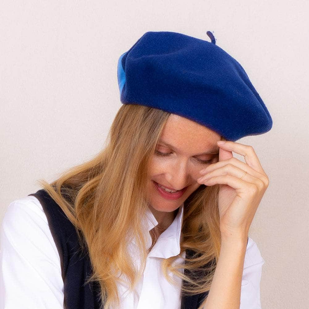 Lacerise-sur-le-chapeau Bleu de France / TU Béret Graphique Bleu de France