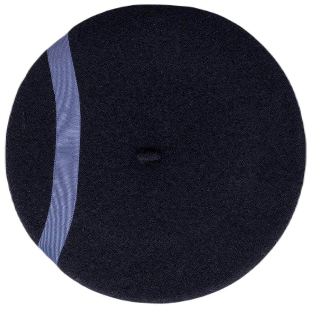 Lacerise-sur-le-chapeau Bleu Paon Béret Graphique Bleu Nuit