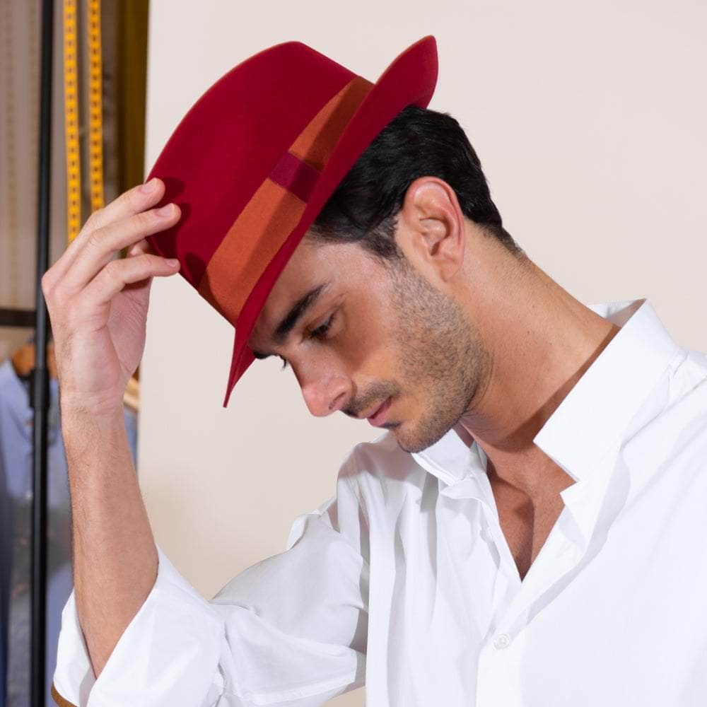 Lacerise-sur-le-chapeau Chapeau Feutre Trendy - Modèle Panache