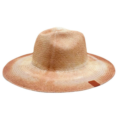 Lacerise-sur-le-chapeau Chapeau Panama Arizona Tie and Die Beige