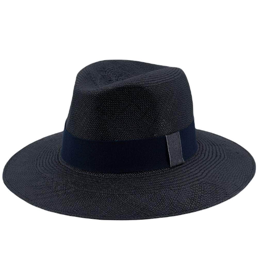 Lacerise sur-le-chapeau Panama Hat Elegant Black Sand