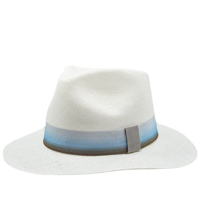 Lacerise sur-le-chapeau Chapeau Panama Native Blue Folly