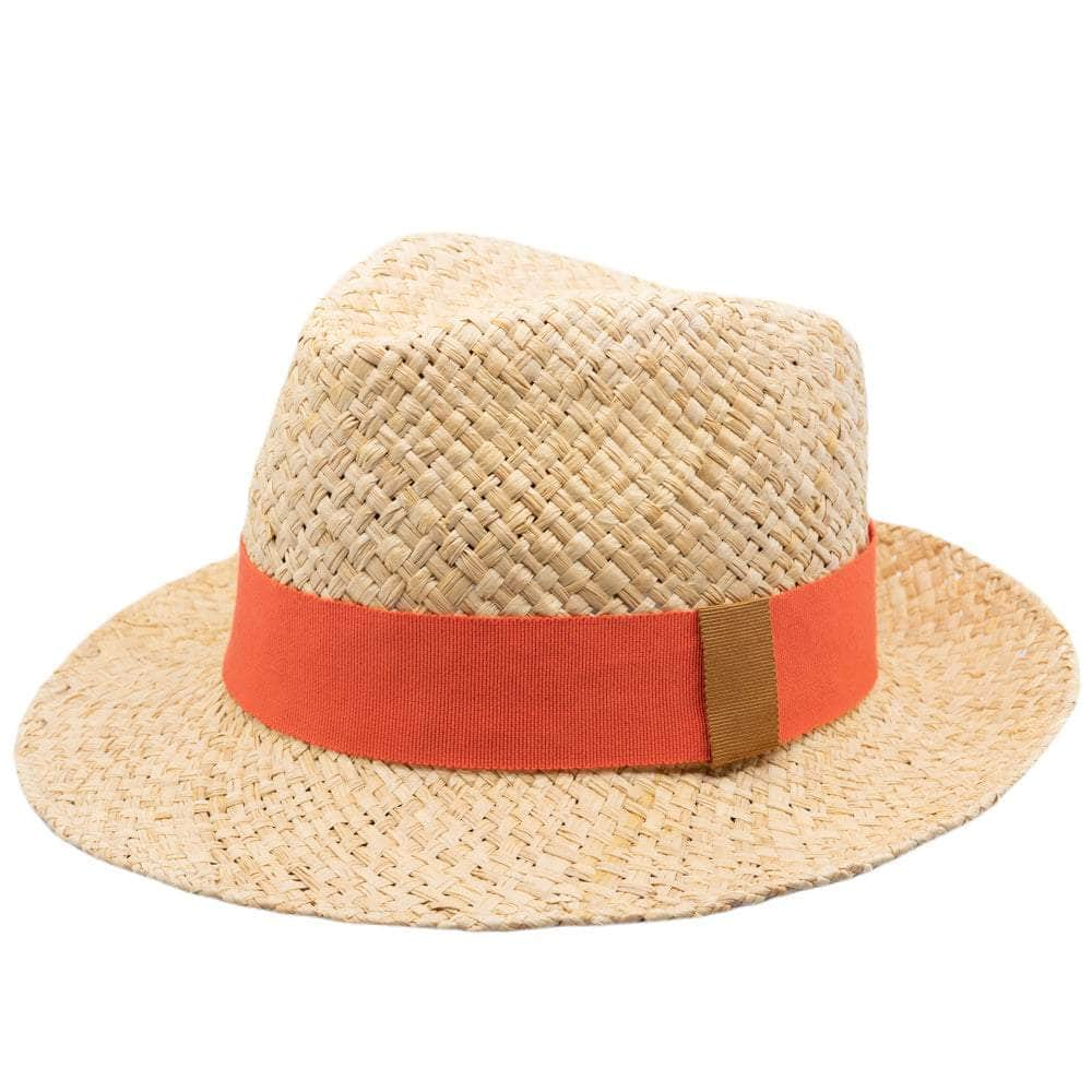 Lacerise-sur-le-chapeau Chapeaux Chapeau Raphia Trendy Corail