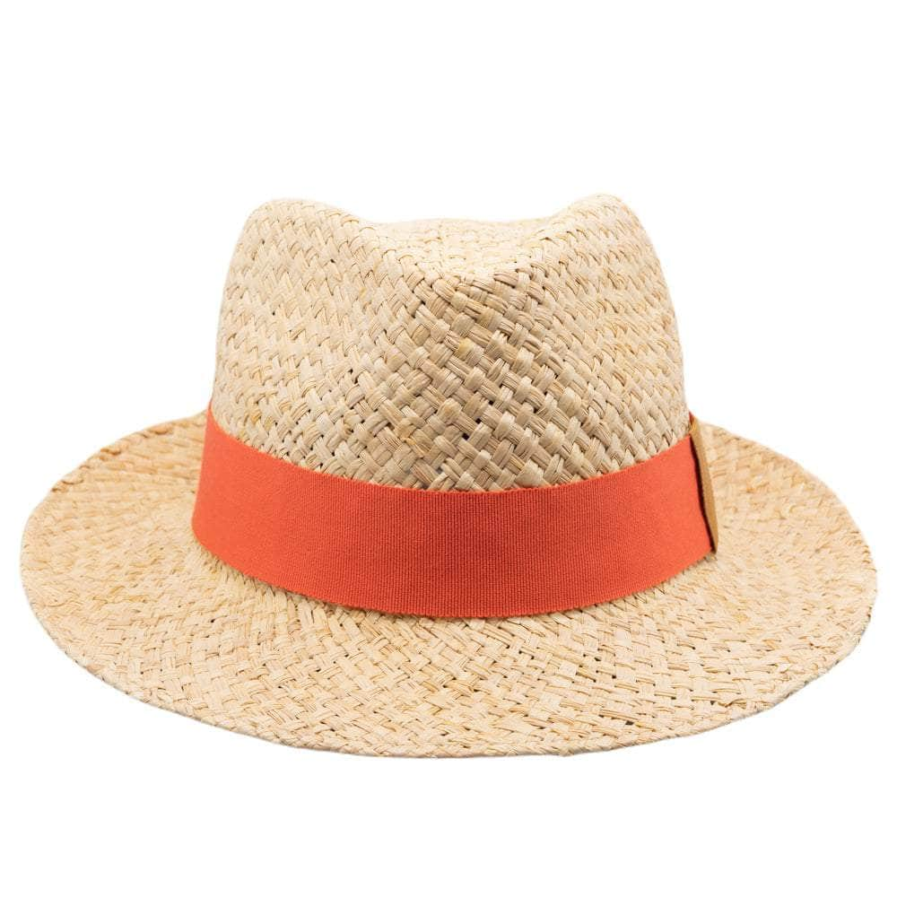 Lacerise-sur-le-chapeau Chapeaux Chapeau Raphia Trendy Corail