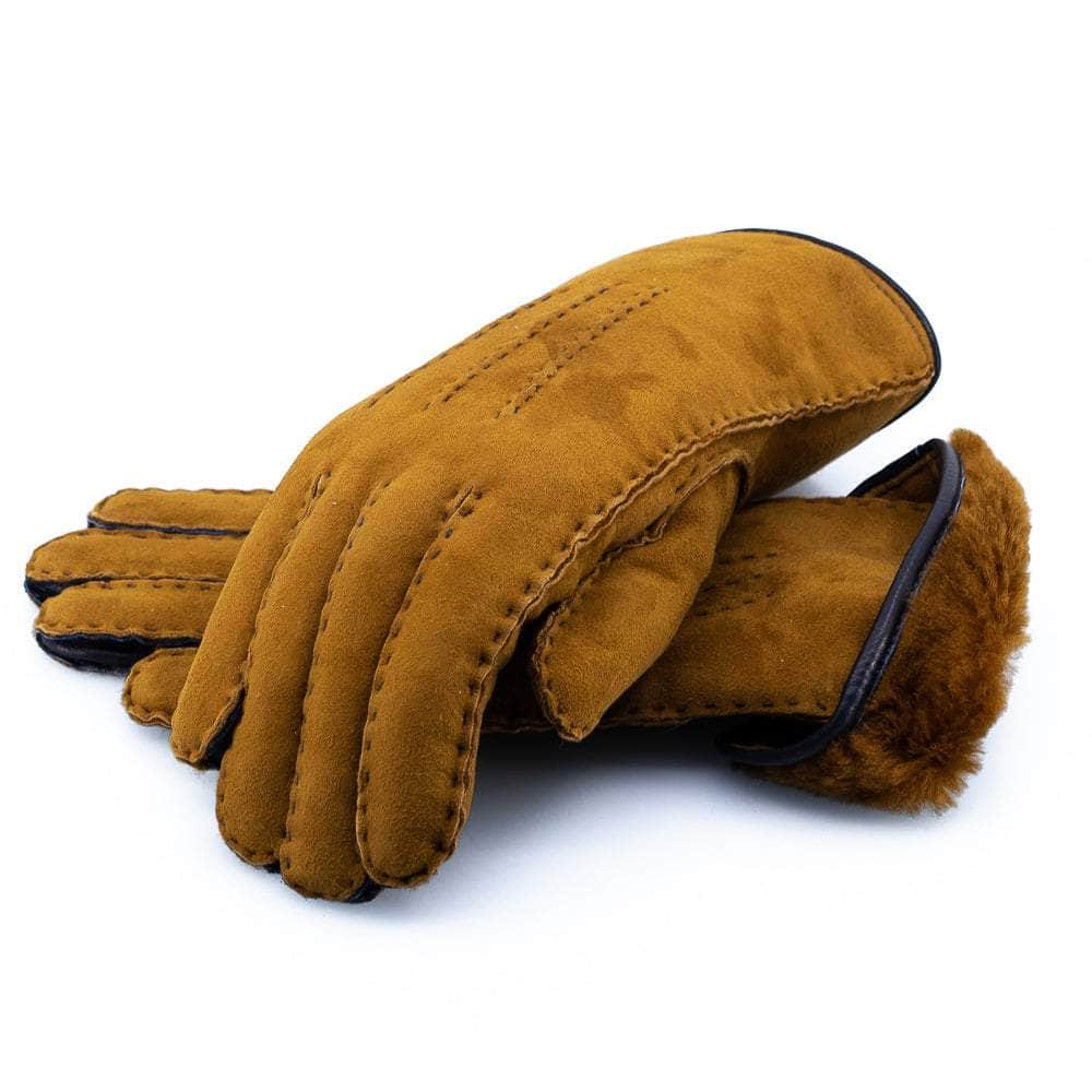 Lacerise-sur-le-chapeau Gants Gants Femme Camel