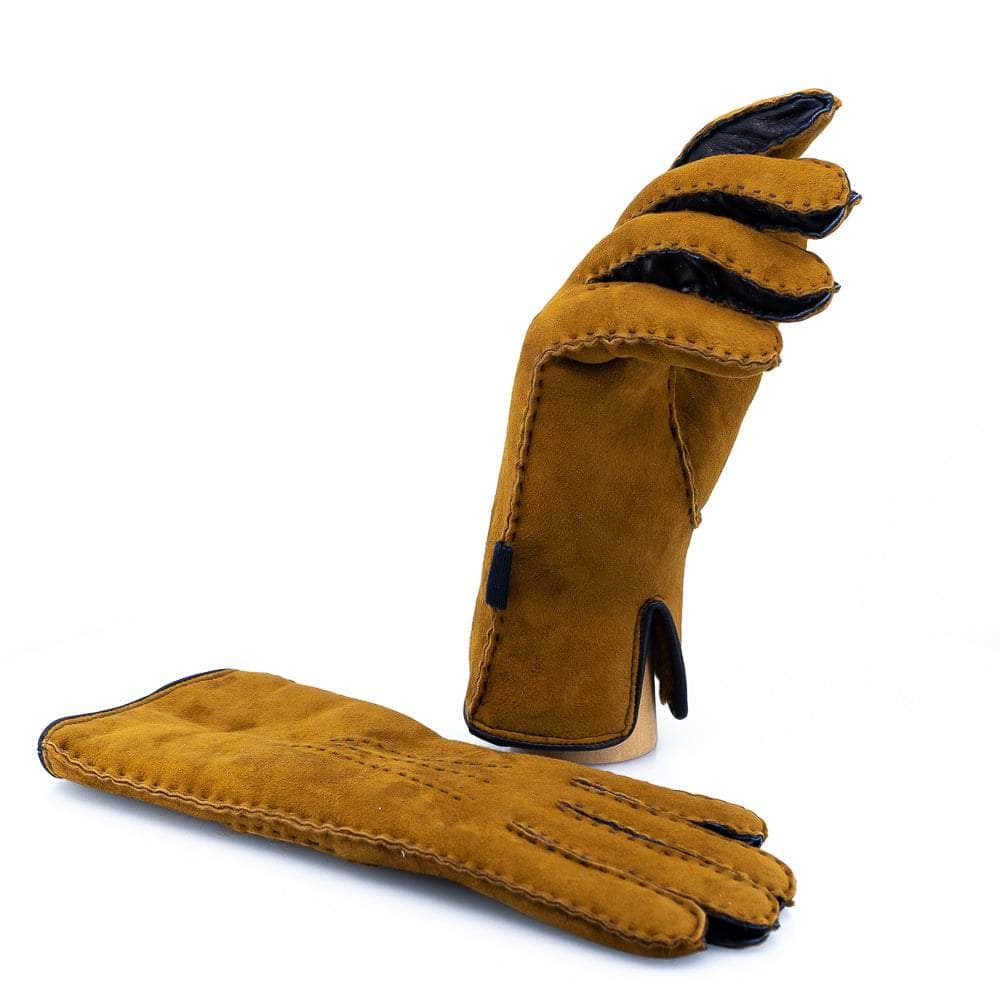 Lacerise-sur-le-chapeau Gants Gants Femme Camel