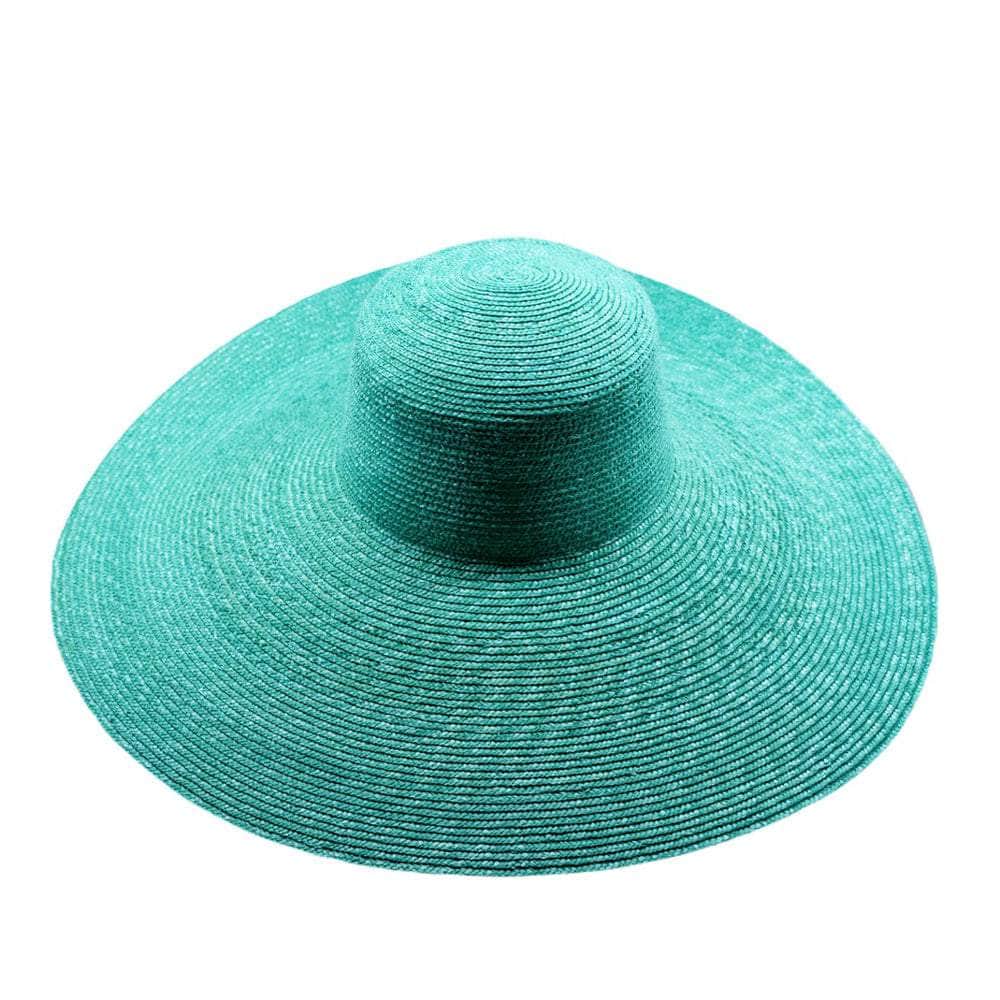 Lacerise-sur-le-chapeau Chapeaux TU Grande capeline Turquoise