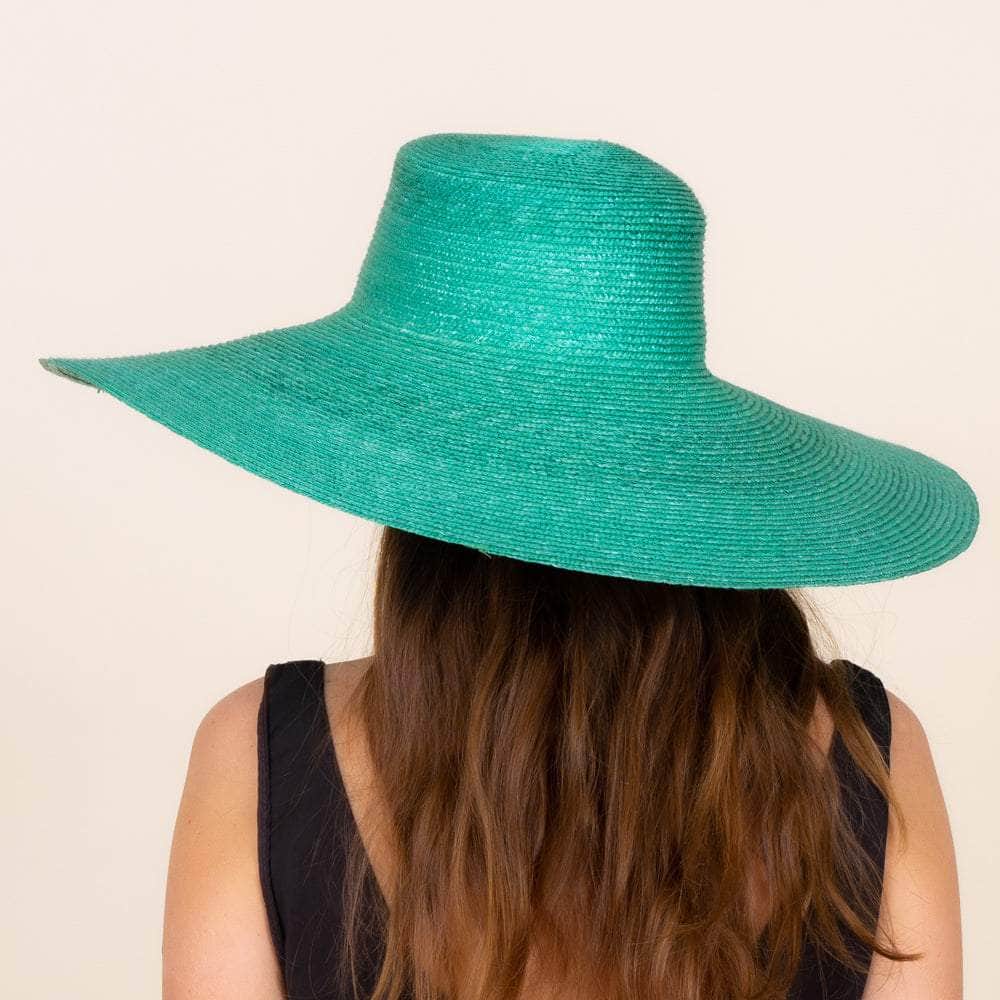 Lacerise-sur-le-chapeau Chapeaux TU Grande capeline Turquoise