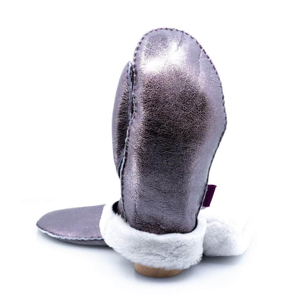 Lacerise sur-le-chapeau Gloves Mittens Women's Plum Metallic