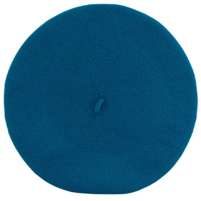 Lacerise-sur-le-chapeau Bleu Béret Classique Bleu Paon