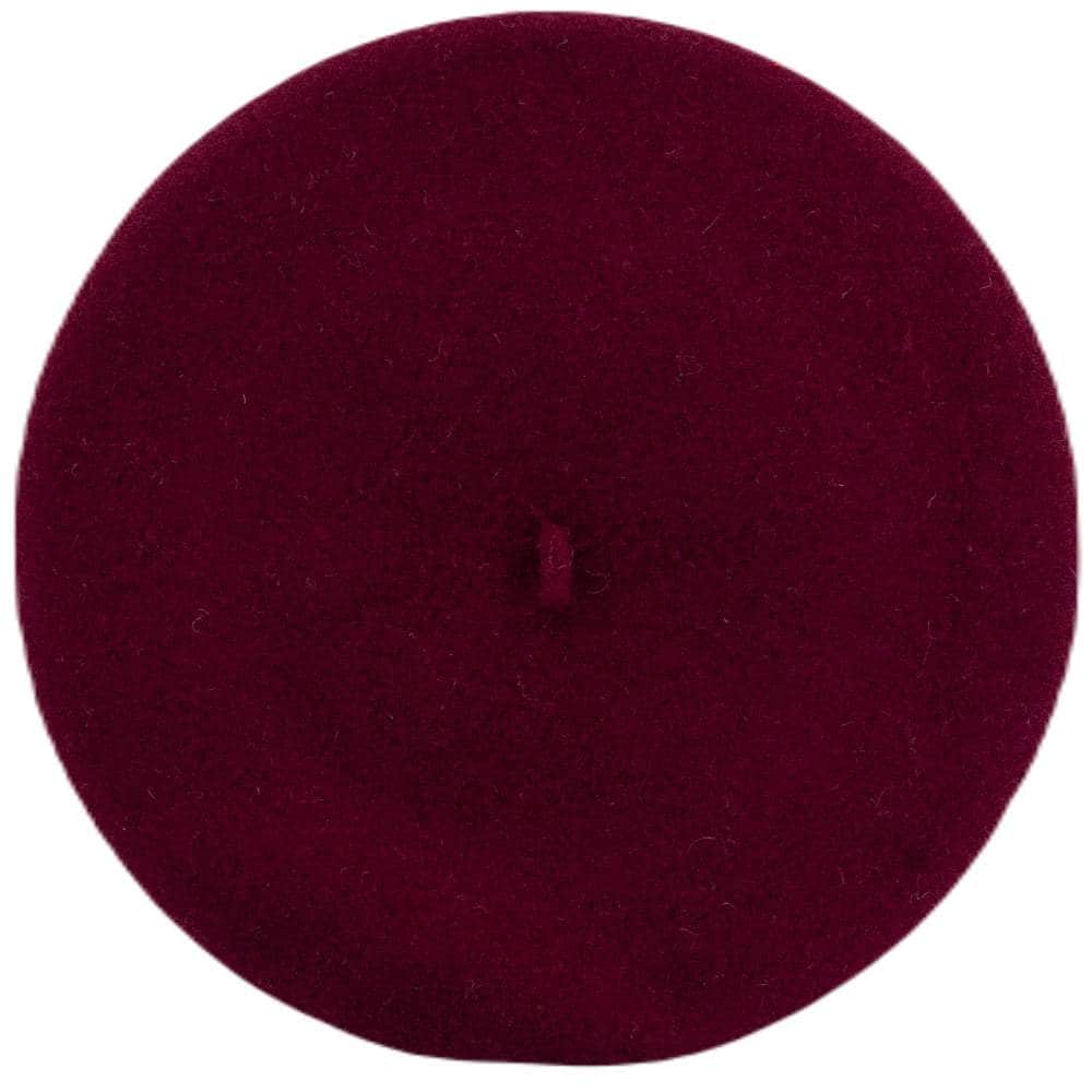 Lacerise-on-the-hat Red Bordeaux Classic Beret