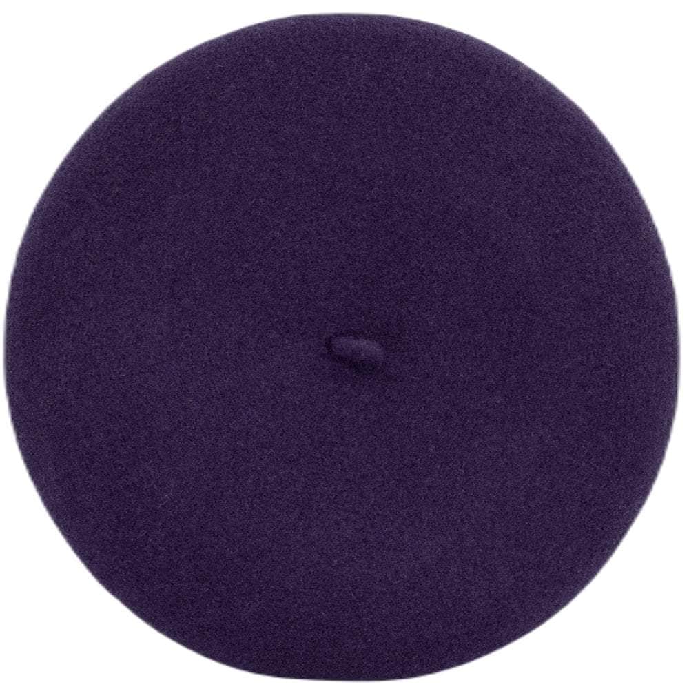 Lacerise-on-hat Purple Classic Beret