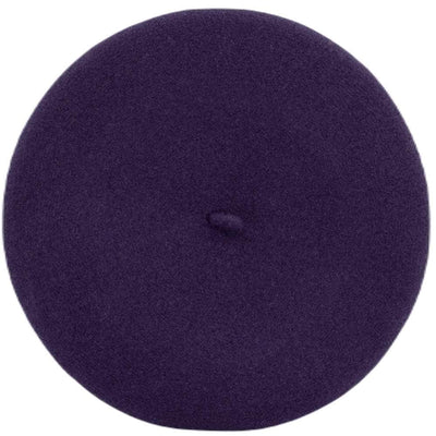 Lacerise-on-hat Purple Classic Beret