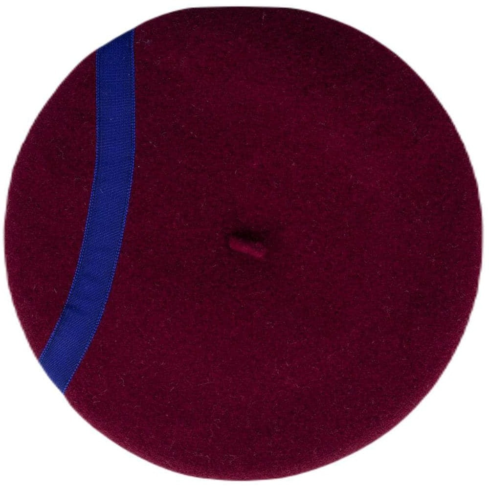 Lacerise sur-le-chapeau Bordeaux Graphic beret