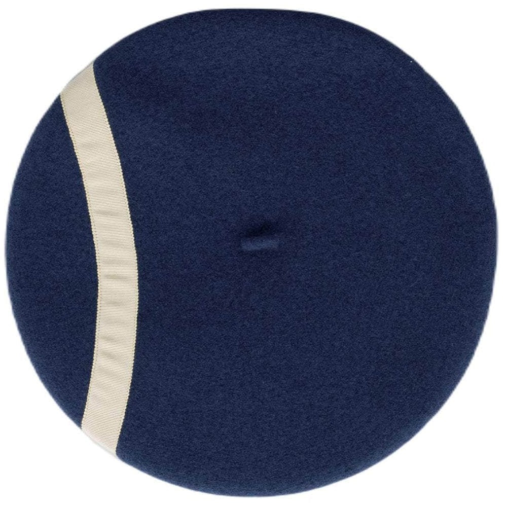 レーシーオンザハット デニムグラフィックベレー帽