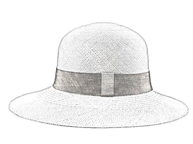 Lacerise-on-the-hat capelin-straw-on-size Hat Capeline Straw-on-size