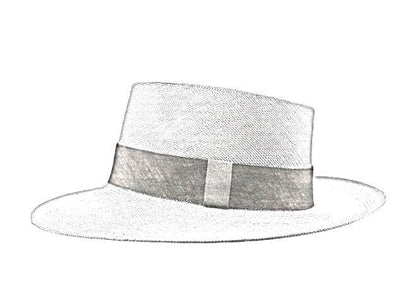 Lacerise-sur-le-chapeau amant-paille-sur-mesure Straw lover hat